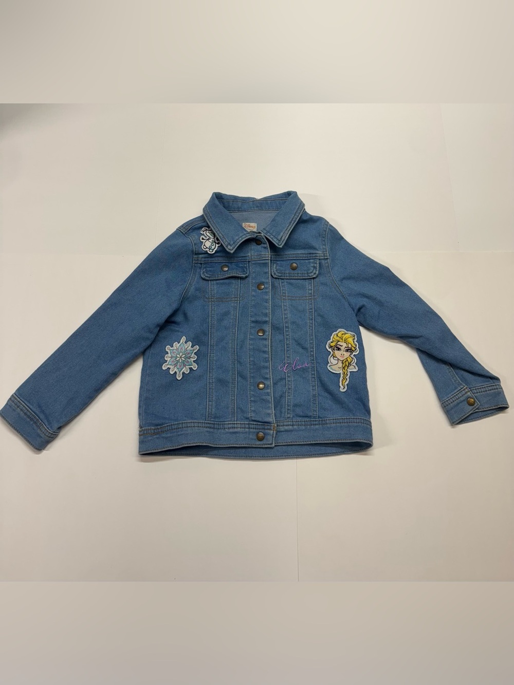 Disney Blue Jacket with Frozen Character Patches